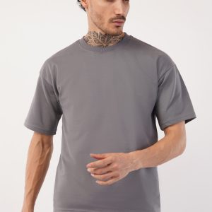 Men's Cotton Round Neck T-Shirt - Grey